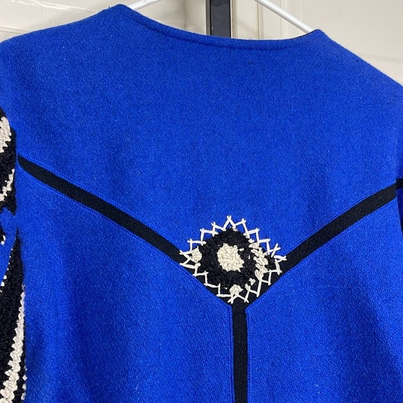 Coldwater Creek Women’s Wool Quilt Embroidery Light Vintage Boho Jacket Sz L - Picture 8 of 12